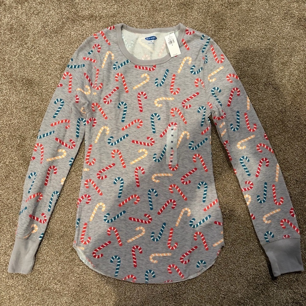 Old Navy Candy Cane Women Long Sleeve
